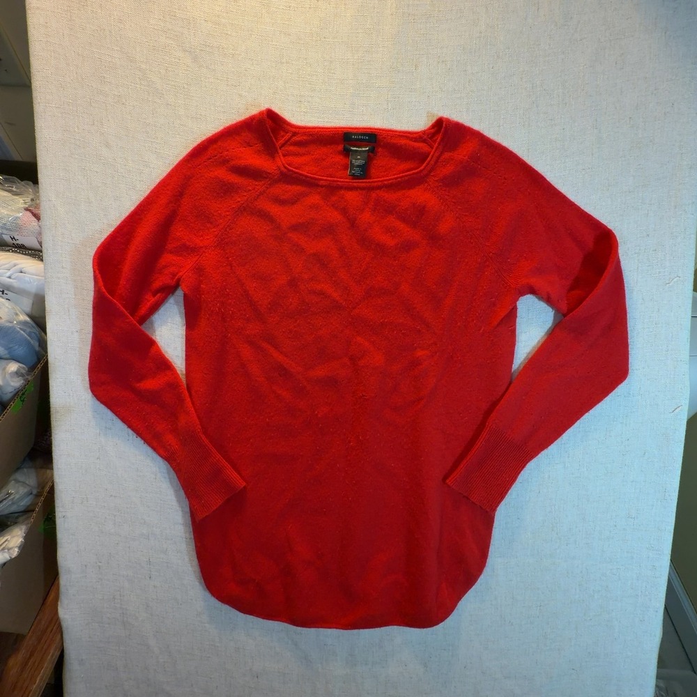 Halogen Cashmere Blend Pullover Sweater Women's Red Size Medium